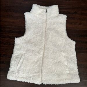 Forever 21 White Fuzzy Vest